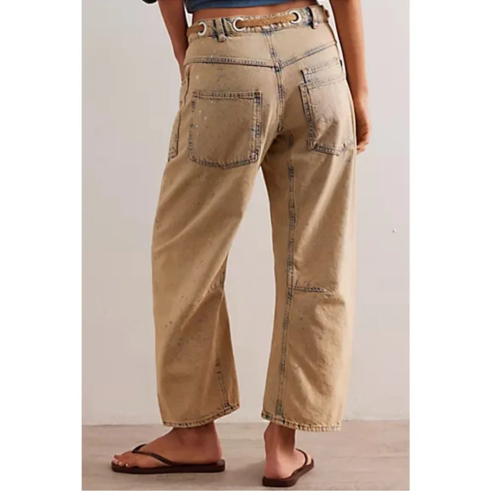 We The Free Moxie Low Slung Pull On Barrel Jeans (NWT) - Picture 2 of 8